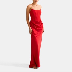 Isra Draped Off The Shoulder Gown