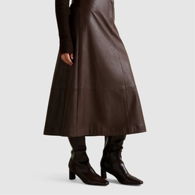 Jaelyn Faux Leather A-Line Skirt