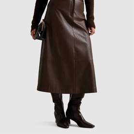 Jaelyn Faux Leather A-Line Skirt