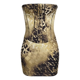Laila Leopard Satin Mini Dress