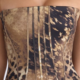 Laila Leopard Satin Mini Dress