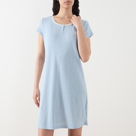 Monogram Logo Striped Night Dress