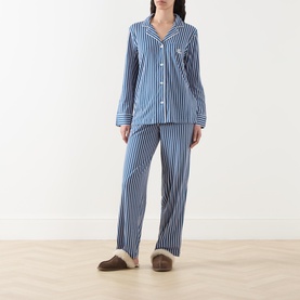 Monogram Logo Striped Pyjama Set
