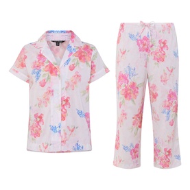 Monogram Logo Floral Print Pyjama Set