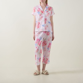 Monogram Logo Floral Print Pyjama Set