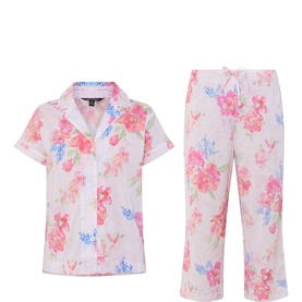 Monogram Logo Floral Print Pyjama Set
