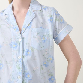 Monogram Logo Floral Print Pyjama Set