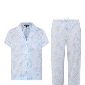 Monogram Logo Floral Print Pyjama Set