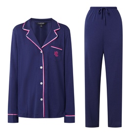 Textured Trim Pyjama Set