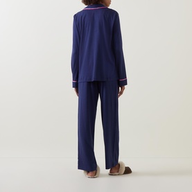 Textured Trim Pyjama Set