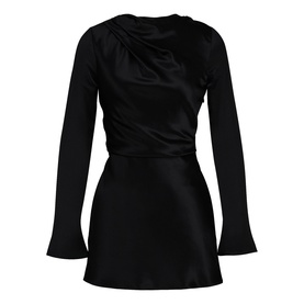 Mariska Satin Draped Mini Dress