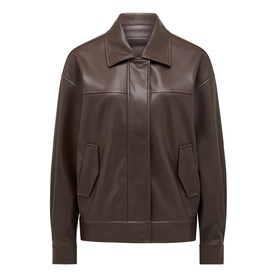 Maxine Faux Leather Bomber Jacket