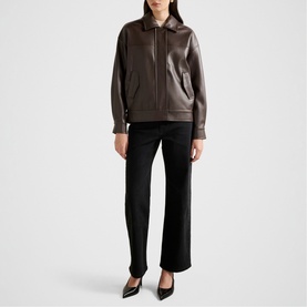 Maxine Faux Leather Bomber Jacket