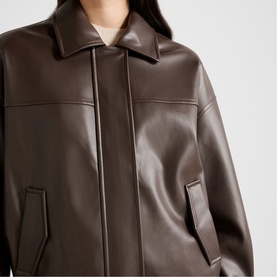 Maxine Faux Leather Bomber Jacket