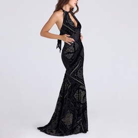 Oliviana Devor&eacute; Velvet Gown