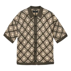 Morena Crochet Knitted Polo Cardigan