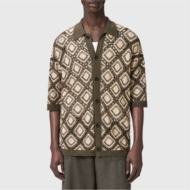 Morena Crochet Knitted Polo Cardigan
