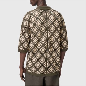 Morena Crochet Knitted Polo Cardigan