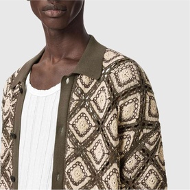 Morena Crochet Knitted Polo Cardigan