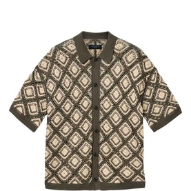 Morena Crochet Knitted Polo Cardigan
