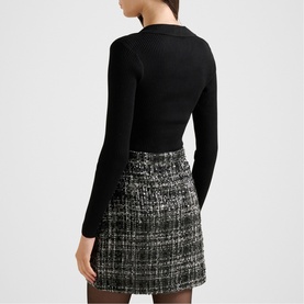 Paisley Boucle Mix Mini Dress