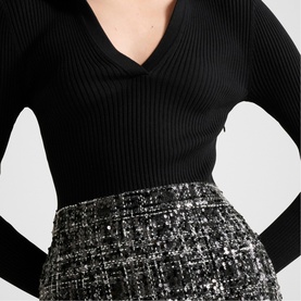 Paisley Boucle Mix Mini Dress