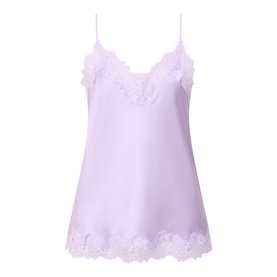 Lace Trim Silk Cami