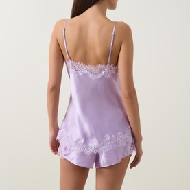 Lace Trim Silk Cami