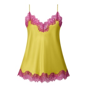 Lace Trim Silk Cami