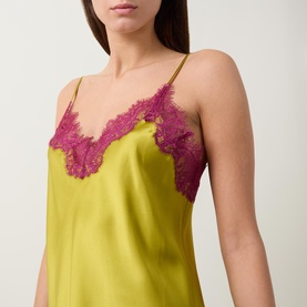 Lace Trim Silk Cami