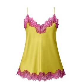 Lace Trim Silk Cami