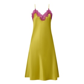 Lace Trim Silk Chemise