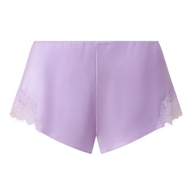 Lace Trim Silk Shorts