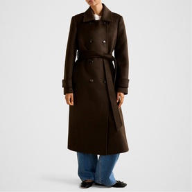 Sophie Petite Double-Breasted Trench Coat