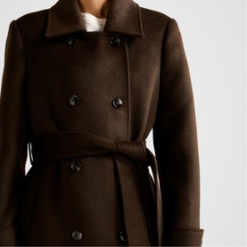 Sophie Petite Double-Breasted Trench Coat