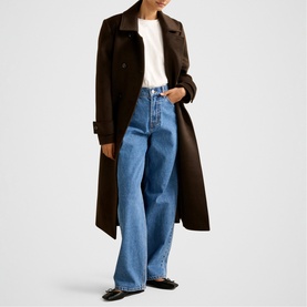 Sophie Petite Double-Breasted Trench Coat