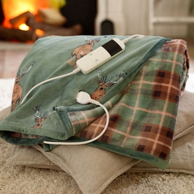 Heated Throw Highland Multi