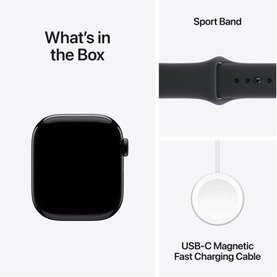 Watch 11 42mm Black Aluminium Case with Black Sports Band M/L
