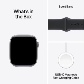 Watch 11 42mm Space Grey Aluminium Black Band M/L