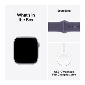 Watch 11 42mm Silver Aluminium Case with Purple Fog Sport Band M/L