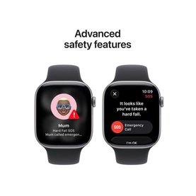 Watch 11 46mm Space Grey Aluminium Black M/L