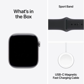 Watch 11 46mm Space Grey Aluminium Black M/L