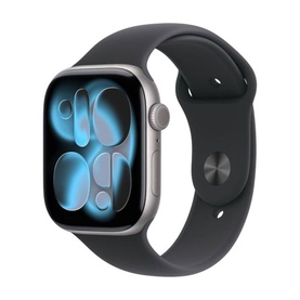 Watch 11 46mm Space Grey Aluminium with Black Band S/M