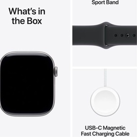 Watch 11 46mm Space Grey Aluminium with Black Band S/M