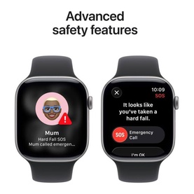 Watch 11 46mm Space Grey Aluminium with Black Band S/M