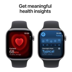 Watch 11 46mm Space Grey Aluminium with Black Band S/M
