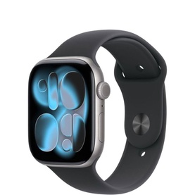 Watch 11 46mm Space Grey Aluminium with Black Band S/M
