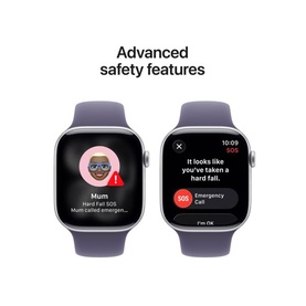 Watch 11 46mm Silver Aluminium with Purple Fog Band S/M