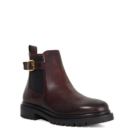 Paused Leather Buckle Detail Chelsea Boots