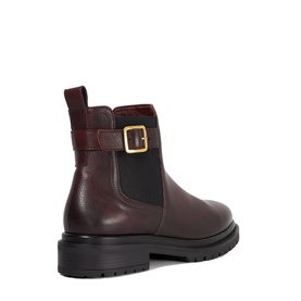 Paused Leather Buckle Detail Chelsea Boots
